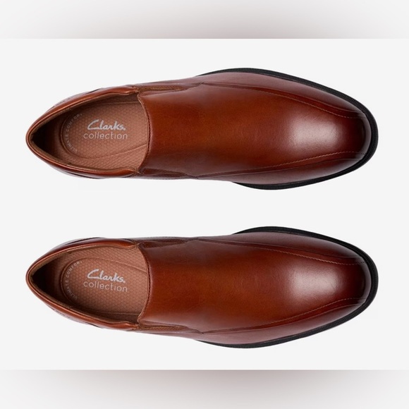 Clarks Men\'s Tan Leather Slip-On Loafers Size 11.5 main image 11